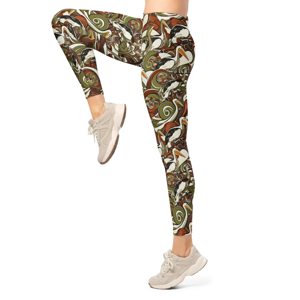 Pelican Circuit on Leggings — Left