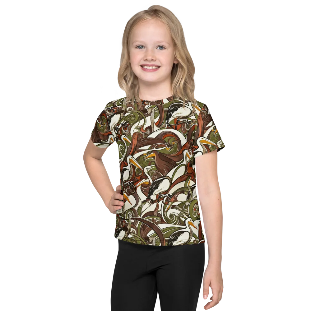 Pelican Circuit on Kids Crew Neck T-Shirt — Front