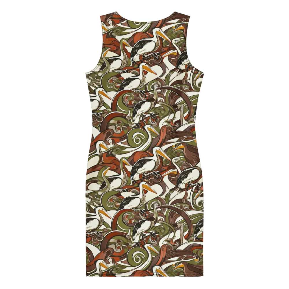 Pelican Circuit on Bodycon Dress — Back