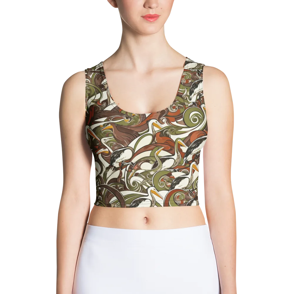 Pelican Circuit on Crop Top — Front