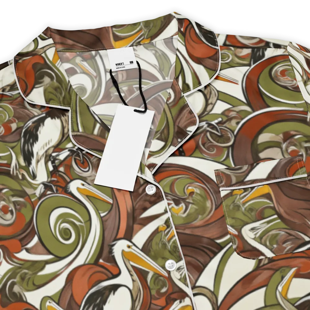 Pelican Circuit on Women's Short Sleeve Pajama Top — Product details