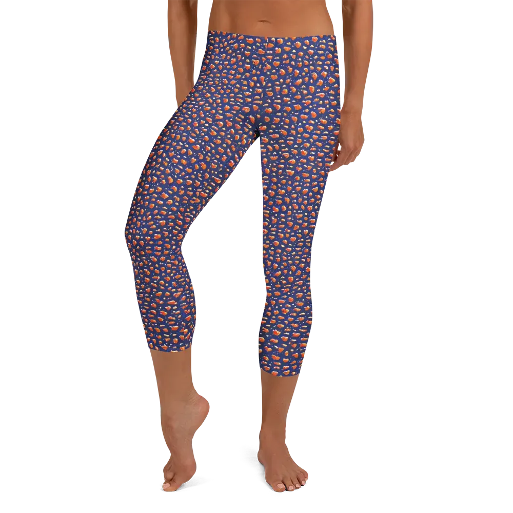 Citrus Current on Capri Leggings — Front