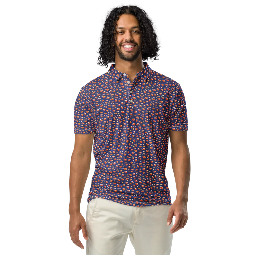 Citrus Current on Men's Slim Fit Polo Shirt — Front