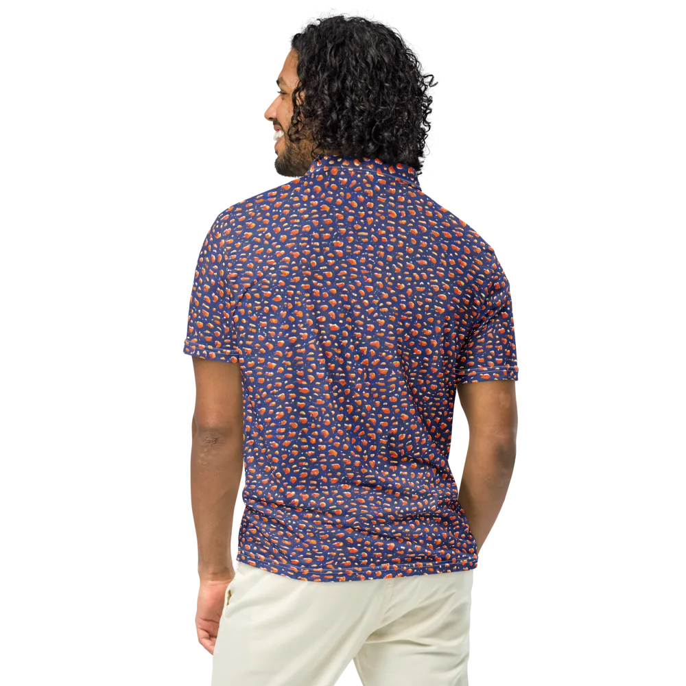 Citrus Current on Men's Slim Fit Polo Shirt — Back