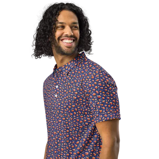 Citrus Current on a Men's Slim Fit Polo Shirt