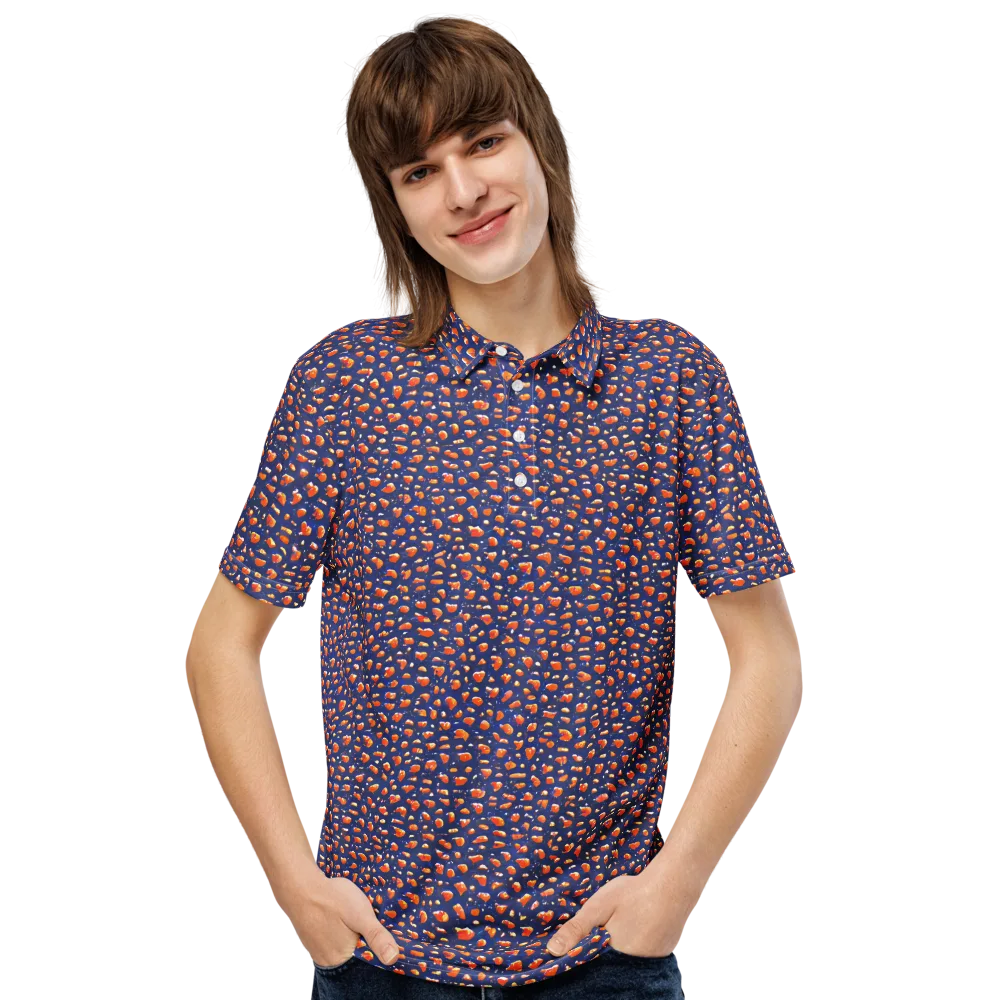 Citrus Current on Men's Slim Fit Polo Shirt — Front