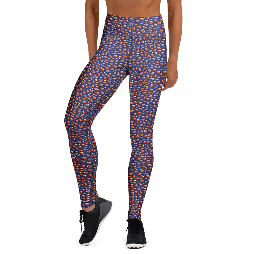 Citrus Current on Yoga Leggings — Front