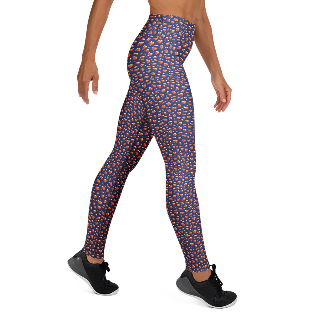 Citrus Current on Yoga Leggings — Right