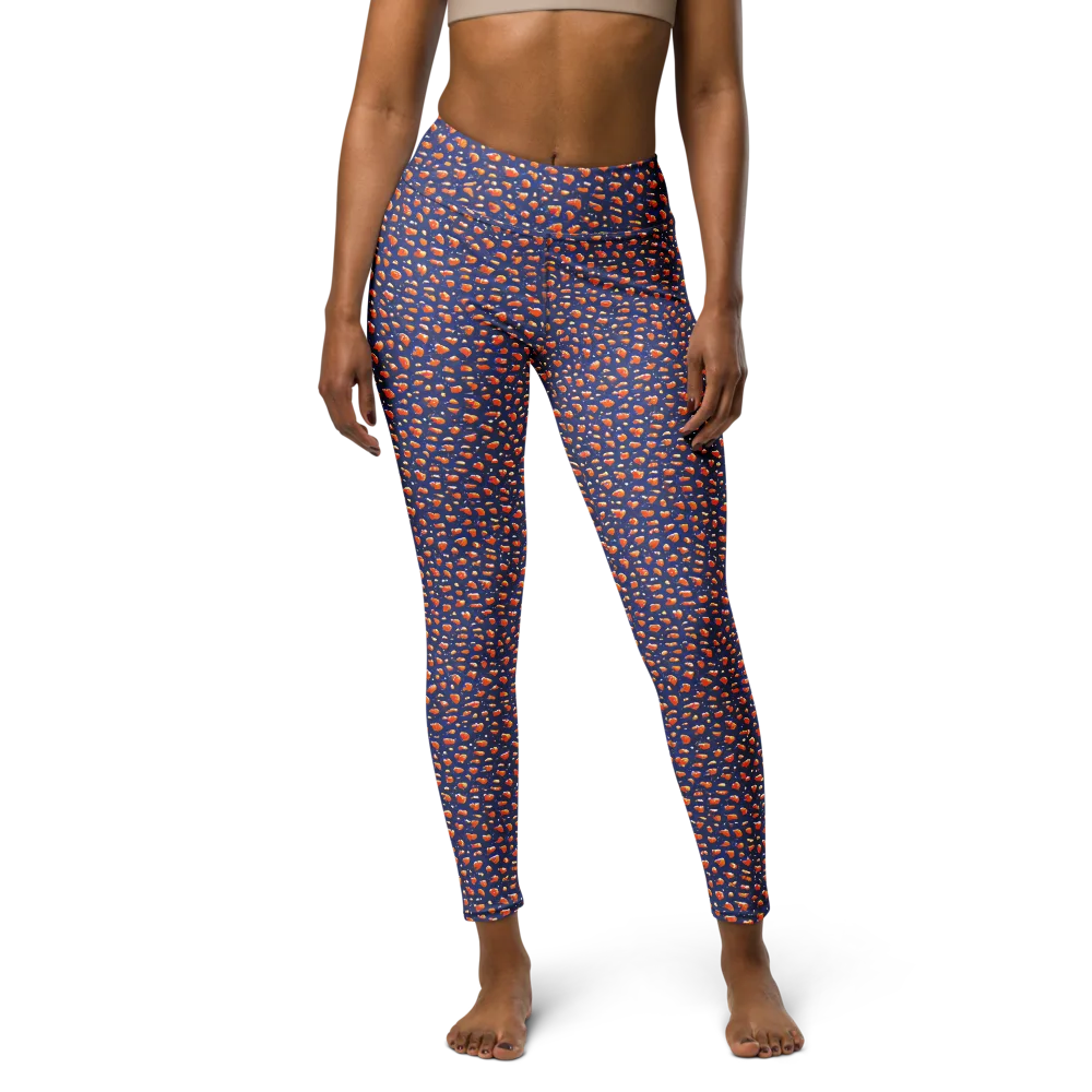 Citrus Current on Yoga Leggings — Front