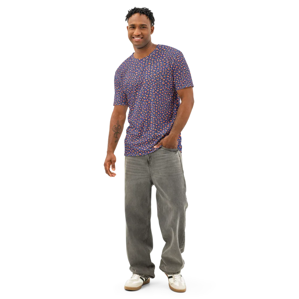Citrus Current on Men's Cotton Crew Neck T-Shirt — Front