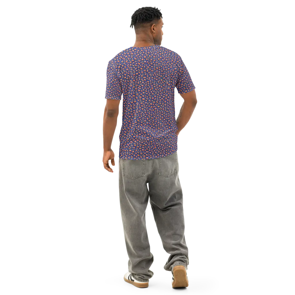 Citrus Current on Men's Cotton Crew Neck T-Shirt — Back