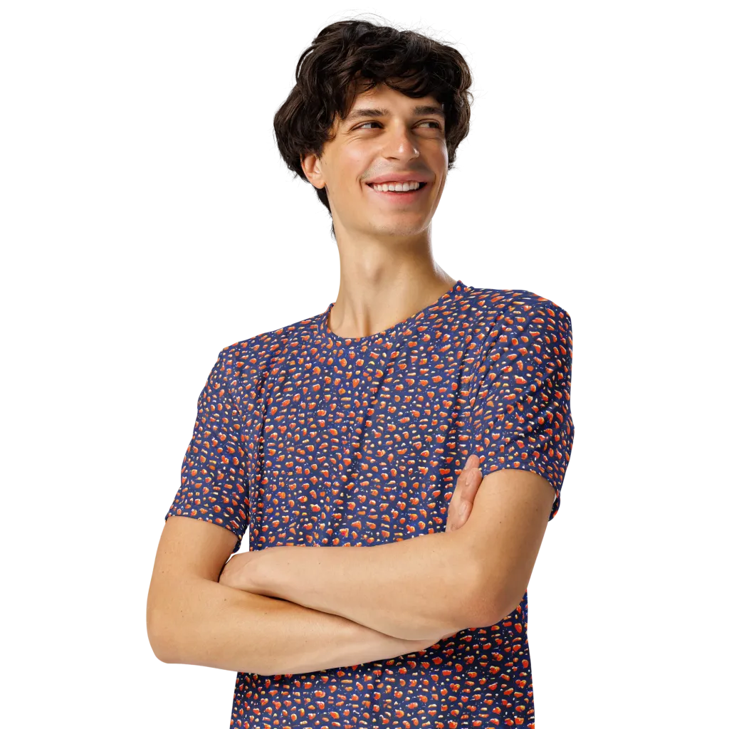 Citrus Current on Men's Crew Neck T-Shirt — Left Front