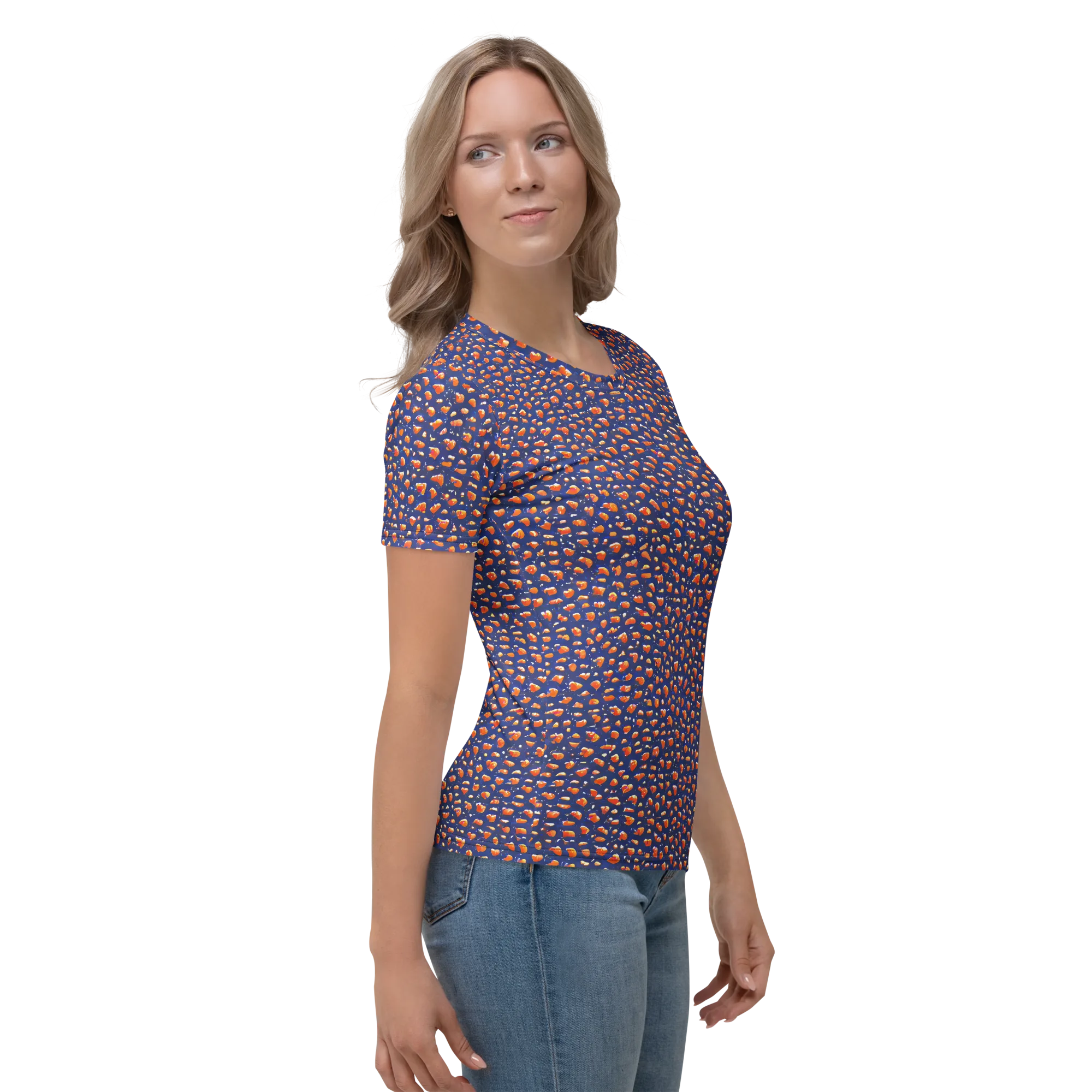Citrus Current on Women's Crew Neck T-Shirt — Right