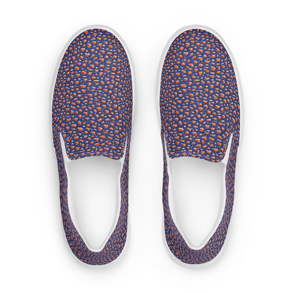 Citrus Current on Men's Slip-On Canvas Shoes — Front