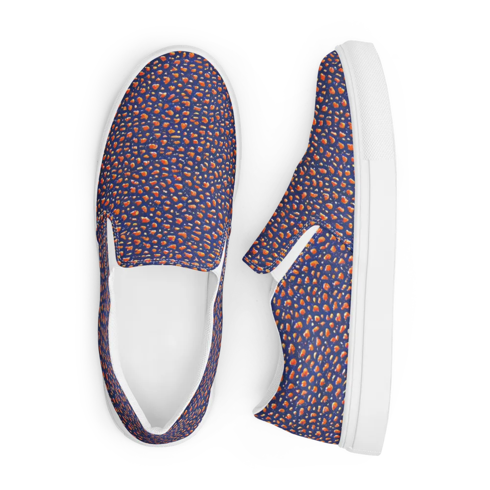 Citrus Current on Men's Slip-On Canvas Shoes — Front