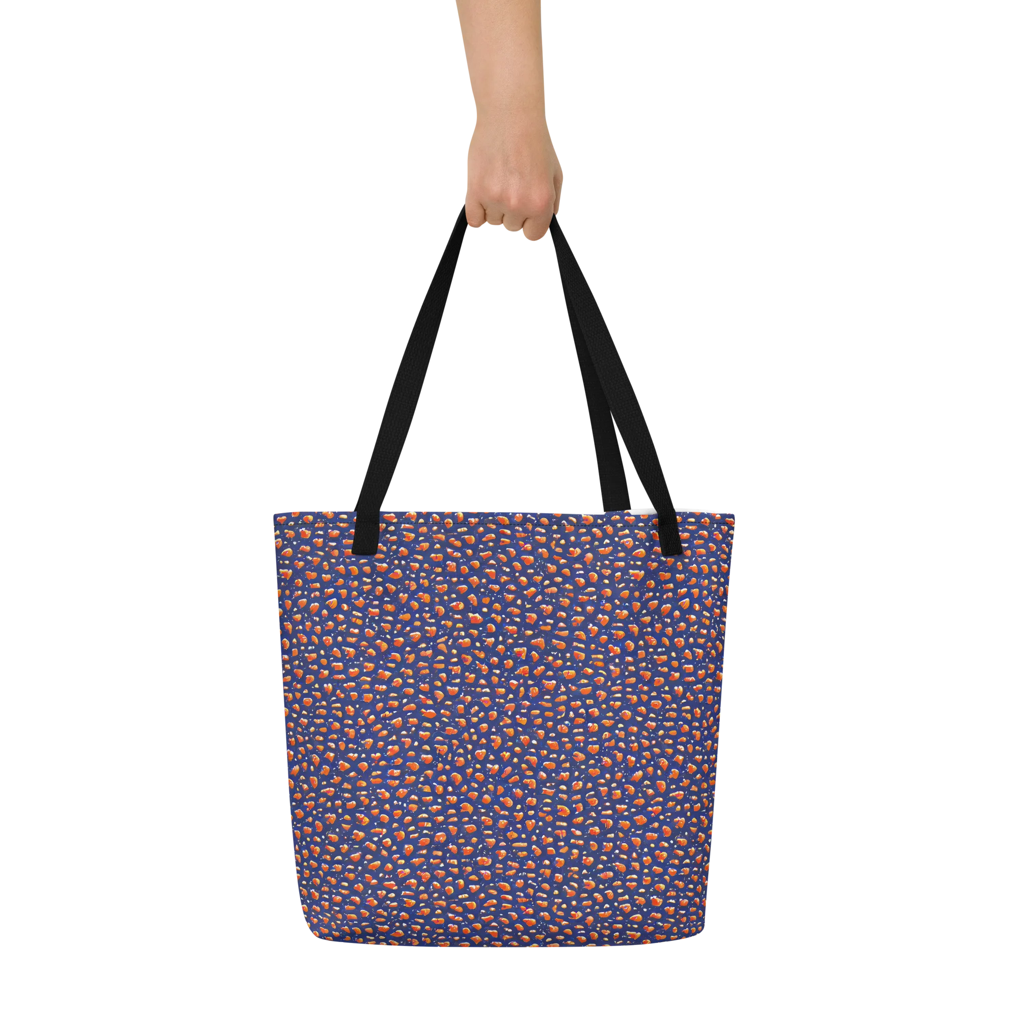 Citrus Current on Large Tote Bag W/ Pocket — Front