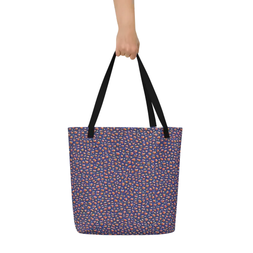 Citrus Current on a Large Tote Bag W/ Pocket