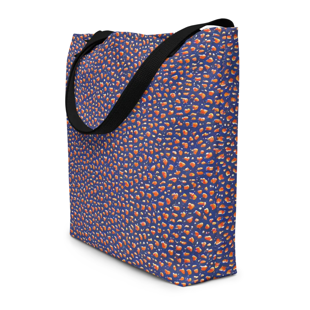 Citrus Current on Large Tote Bag W/ Pocket — Front