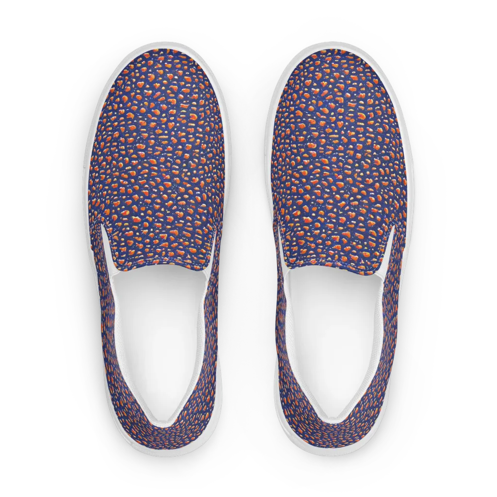 Citrus Current on Women's Slip-On Canvas Shoes — Front