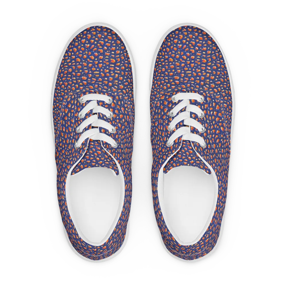Citrus Current on Men's Lace-Up Canvas Shoes — Front
