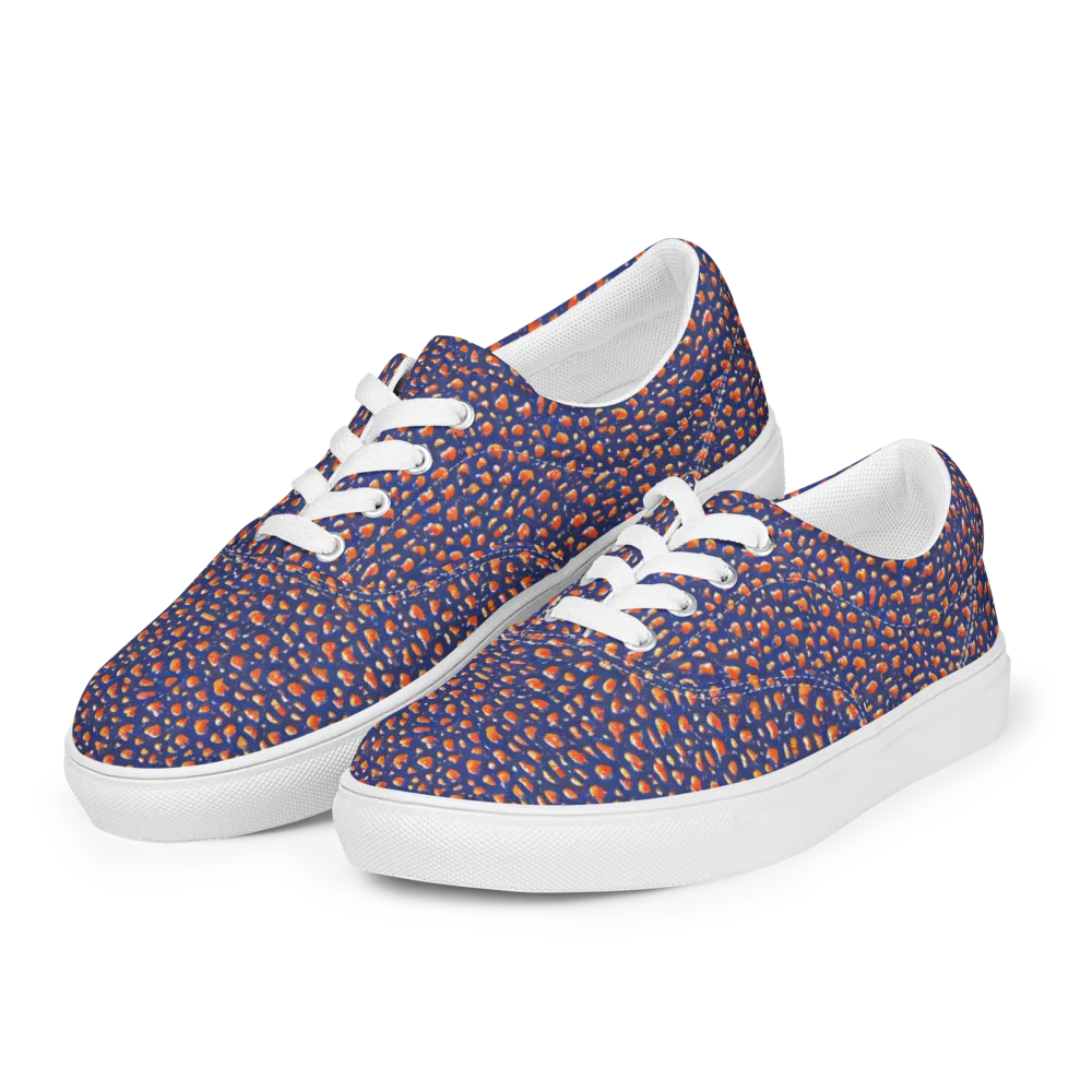 Citrus Current on Men's Lace-Up Canvas Shoes — Left Front