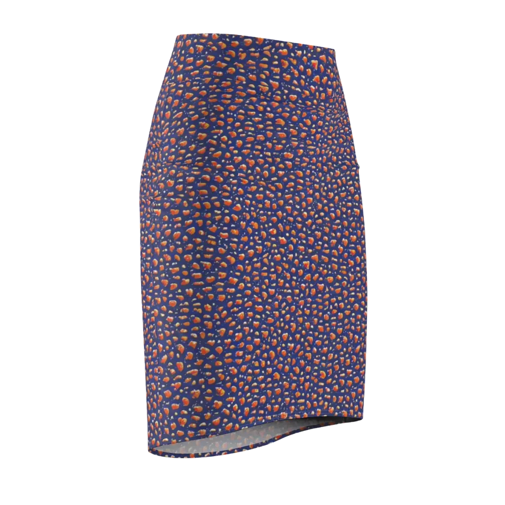 Citrus Current on Pencil Skirt — Front Side