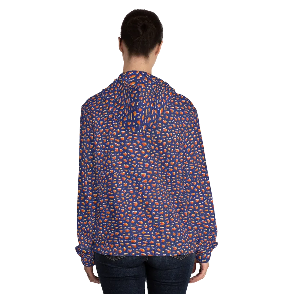 Citrus Current on Women's Full-Zip Hoodie — Back On Person