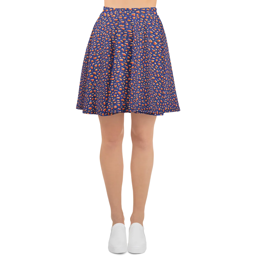 Citrus Current on Skater Skirt — Front