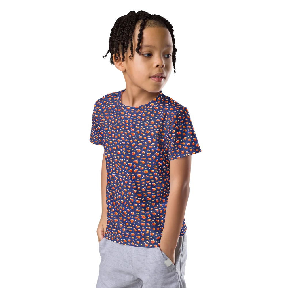 Citrus Current on Kids Crew Neck T-Shirt — Left Front