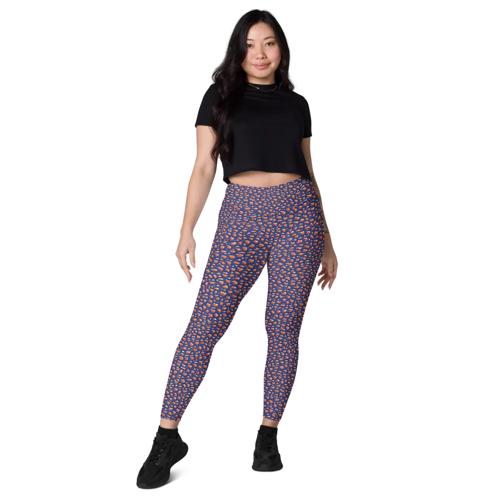 Citrus Current on Leggings with Pockets — Front