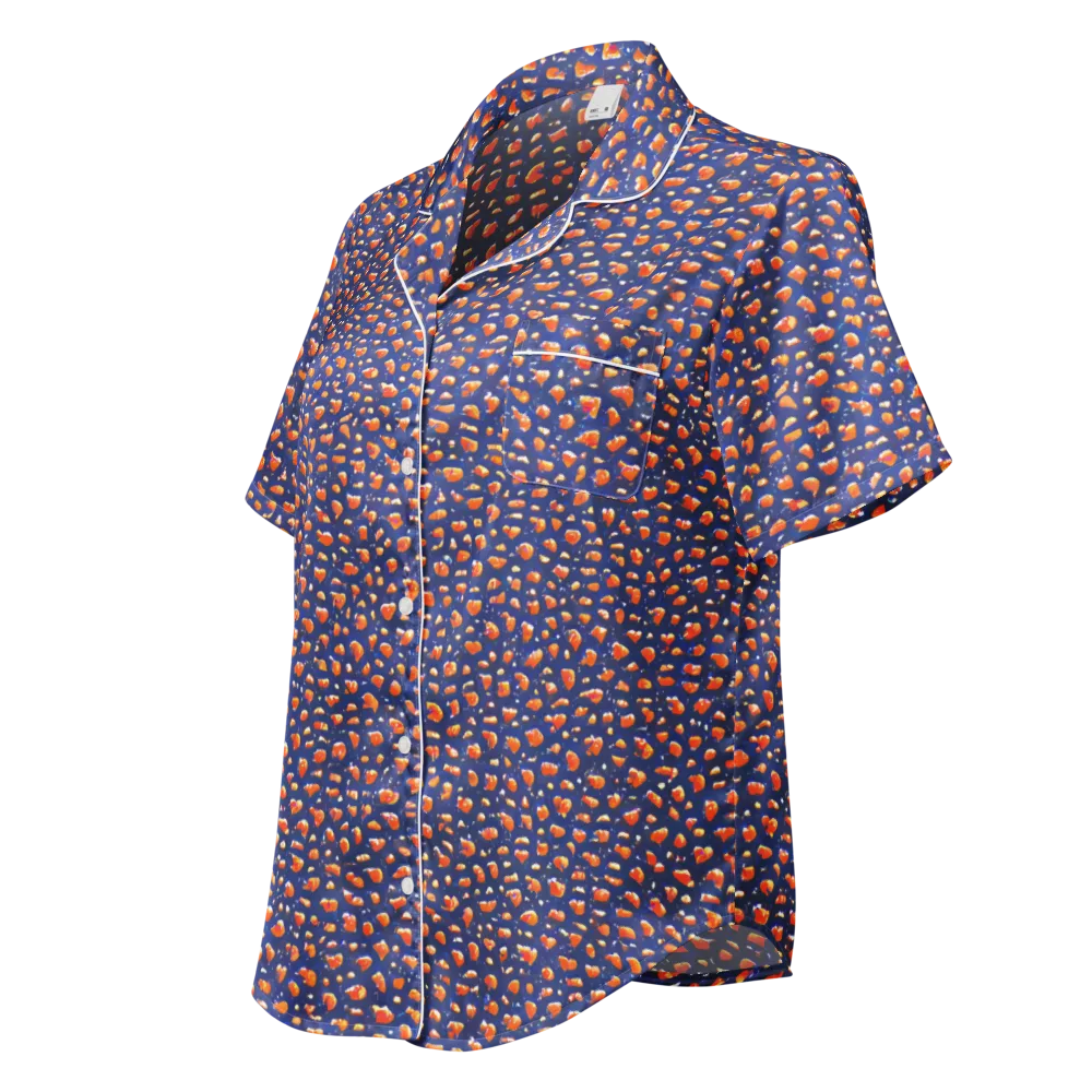 Citrus Current on Women's Short Sleeve Pajama Top — Left Front