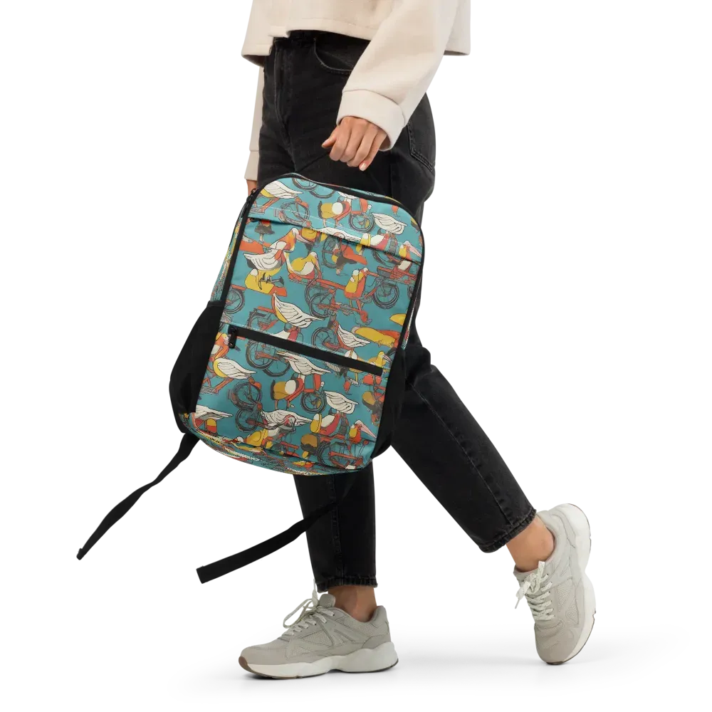 Avian Velocipede on Utility Backpack — Front