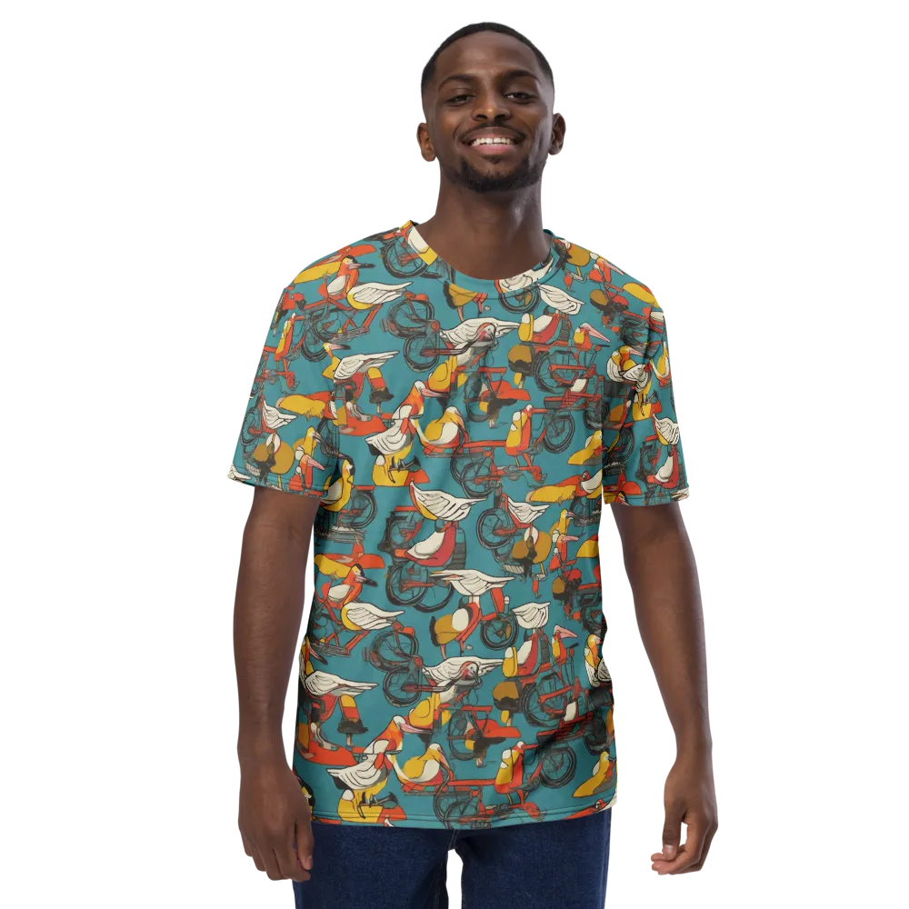 Avian Velocipede on Men's Crew Neck T-Shirt — Front