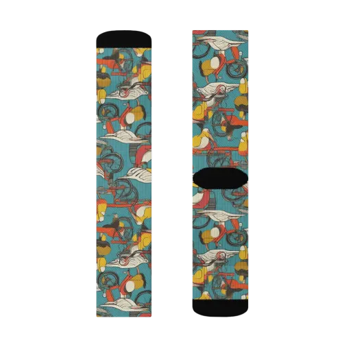 Avian Velocipede on a Socks