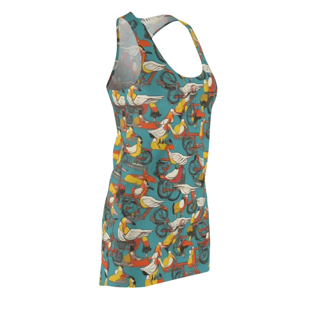 Avian Velocipede on Racerback Dress — Front Side