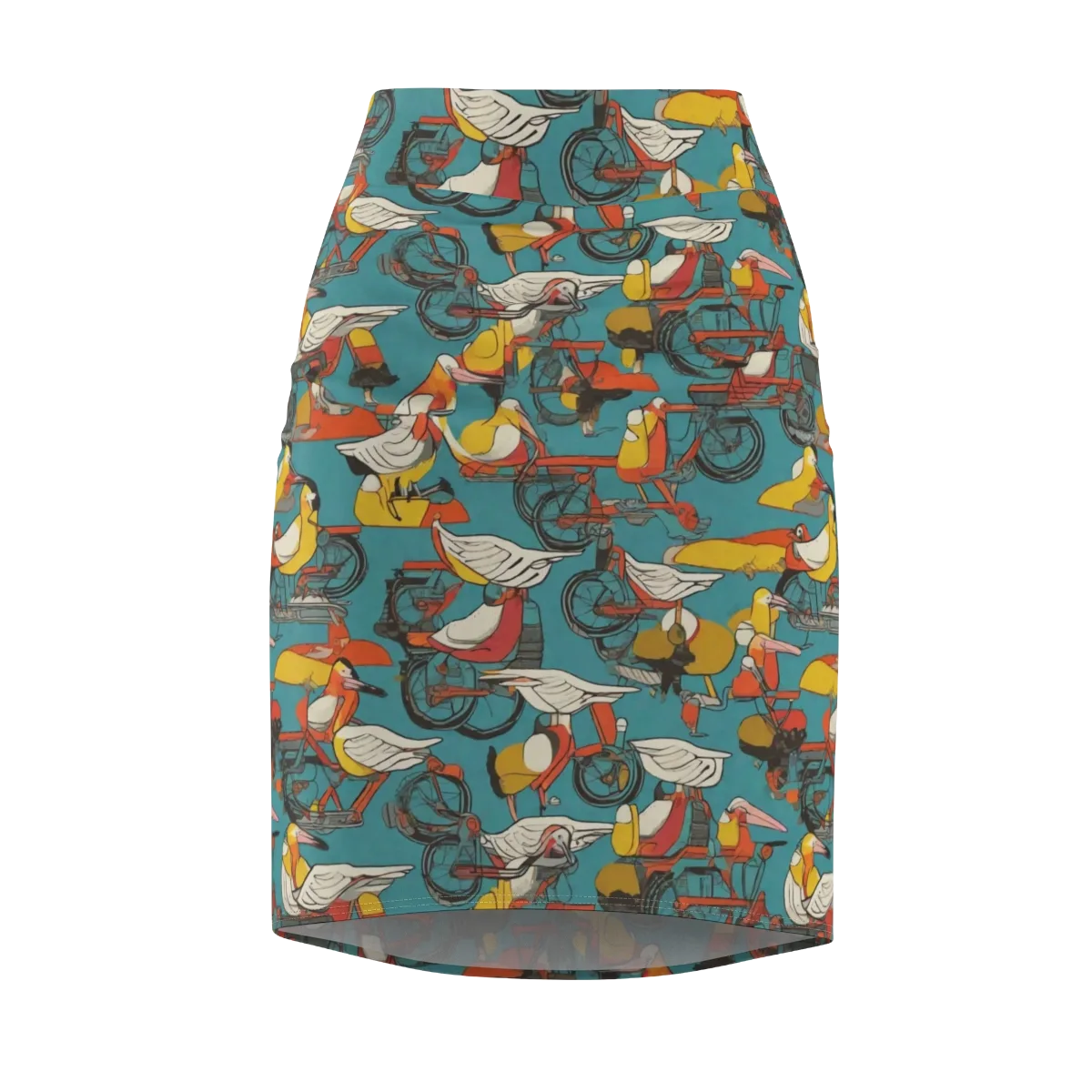 Avian Velocipede on Pencil Skirt — Front