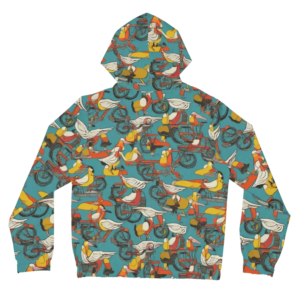 Avian Velocipede on Women's Full-Zip Hoodie — Back