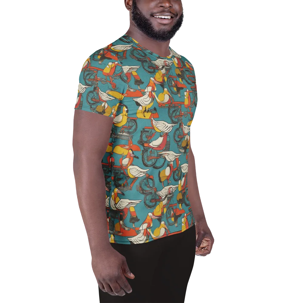 Avian Velocipede on Men's Athletic T-Shirt — Right