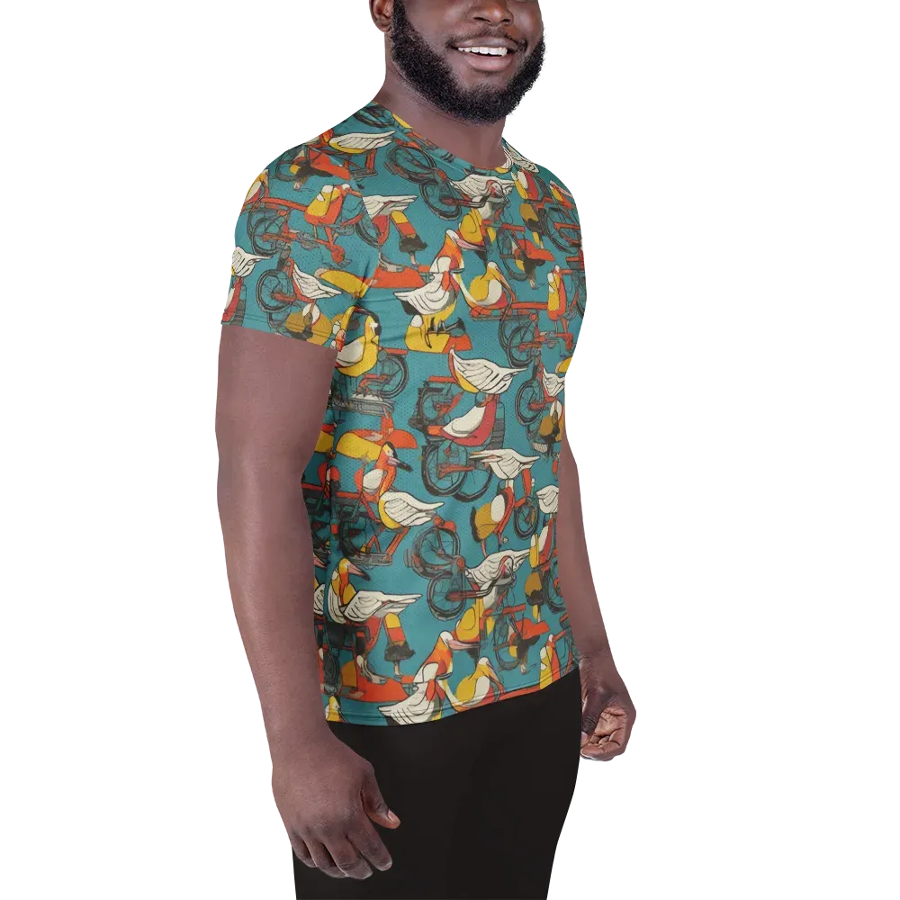 Avian Velocipede on Men's Athletic T-Shirt — Right