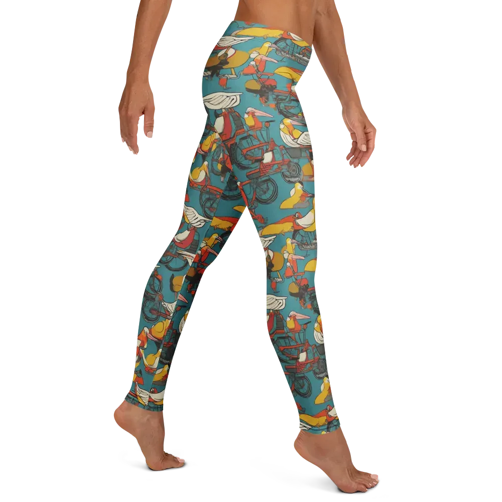 Avian Velocipede on Leggings — Right