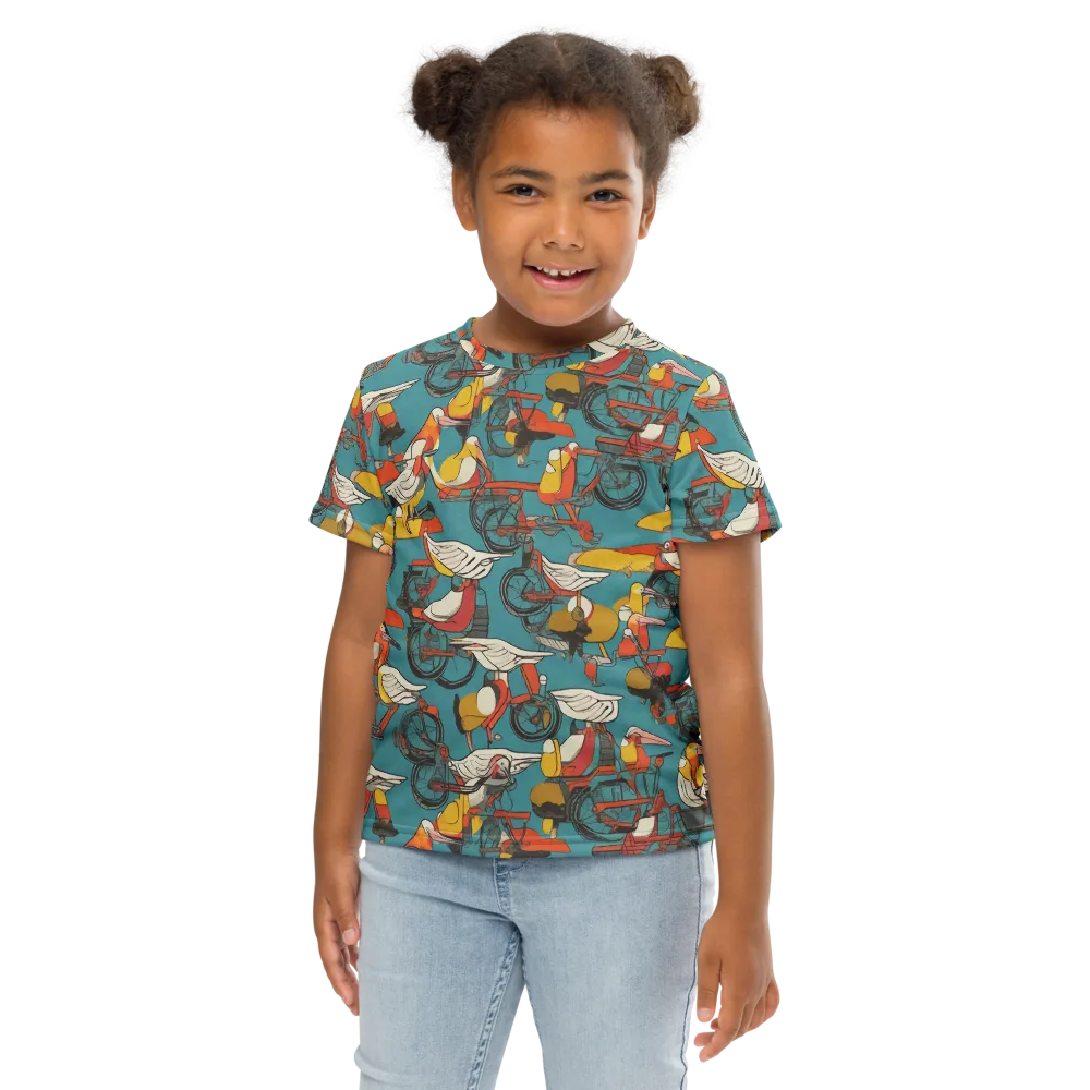 Avian Velocipede on Kids Crew Neck T-Shirt — Front