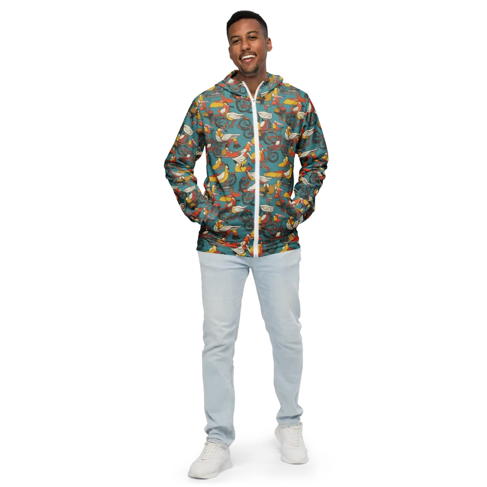Avian Velocipede on Men's Windbreaker — Front