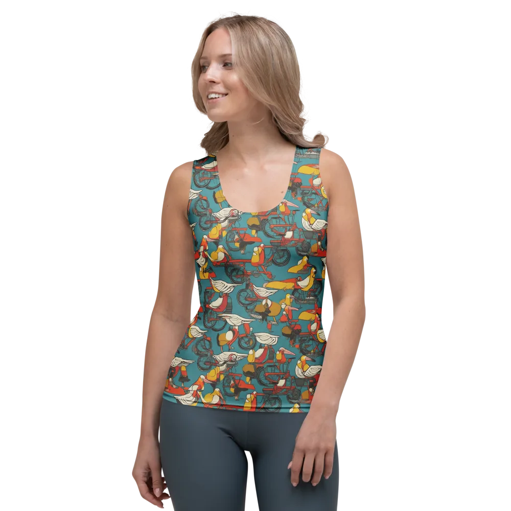 Avian Velocipede on Women's Tank Top — Front