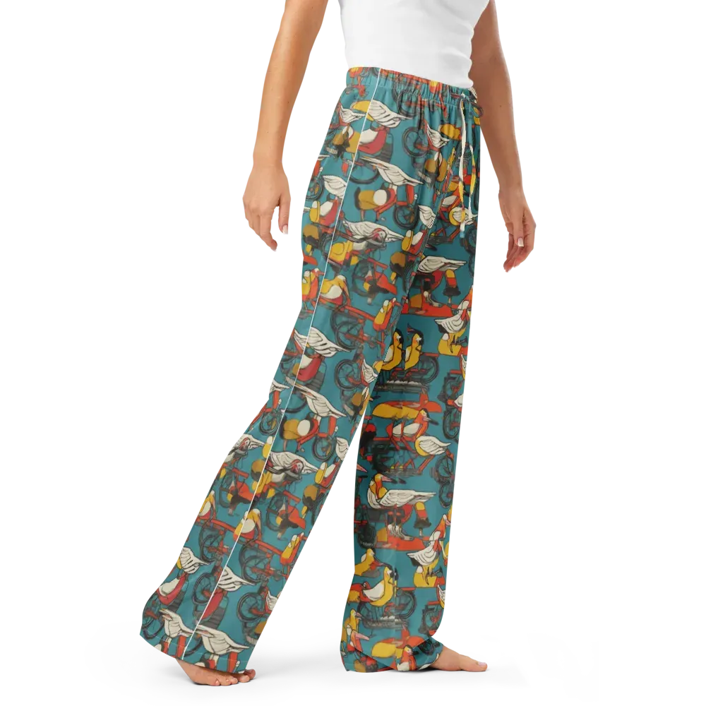 Avian Velocipede on Women's Pajama Pants — Right Front