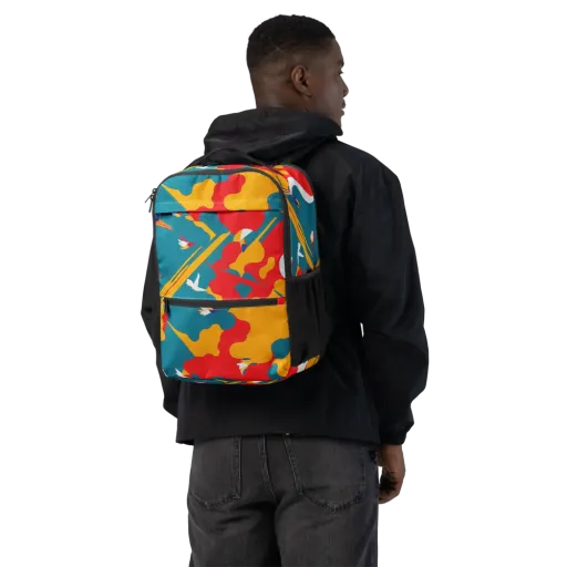Harlequin Aviary on a Utility Backpack
