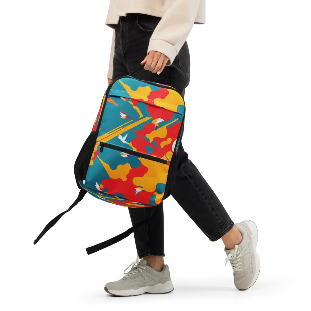 Harlequin Aviary on Utility Backpack — Front