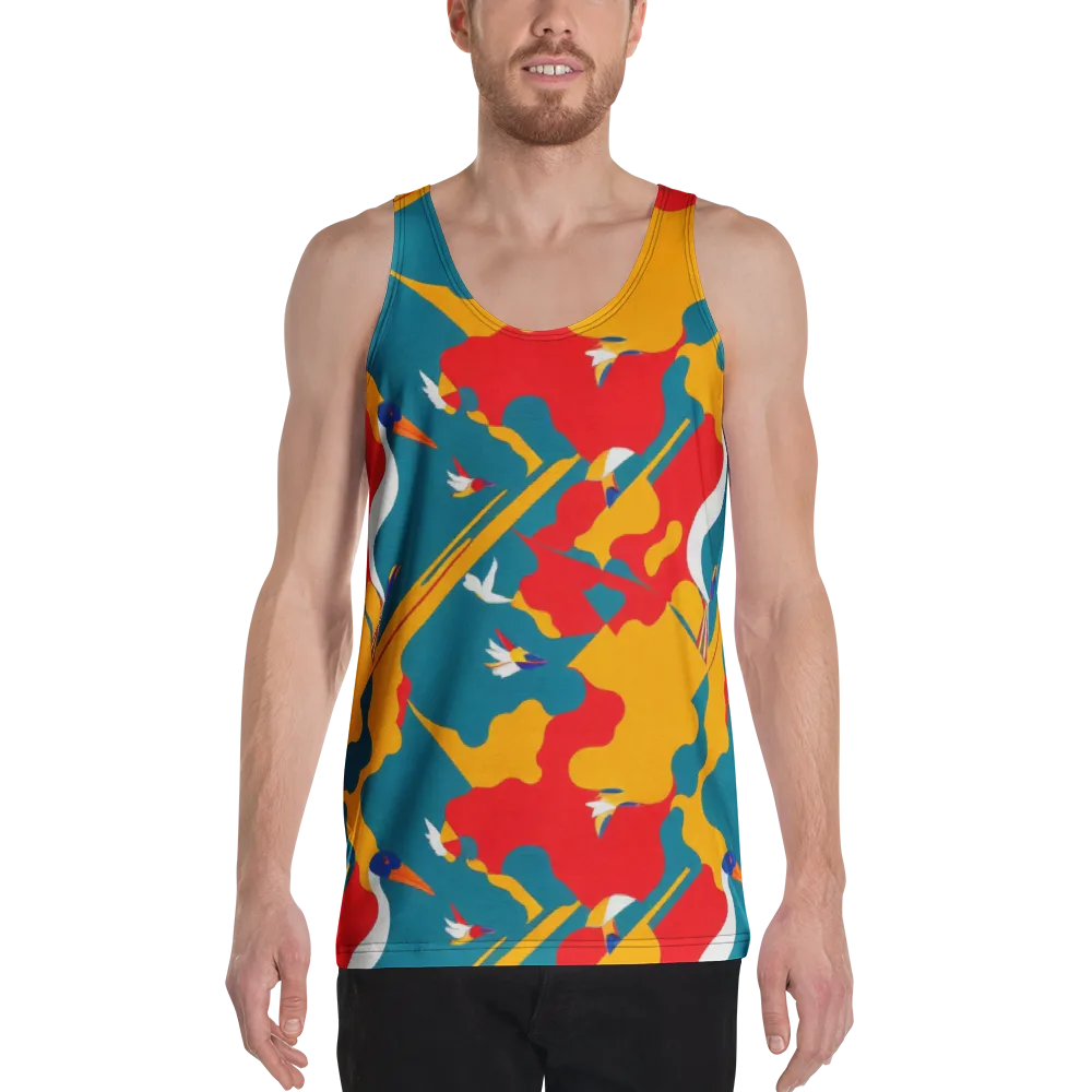 Harlequin Aviary on Men's Tank Top — Front