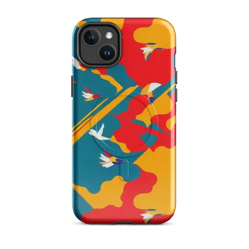 Harlequin Aviary on a MagSafe Tough Case for iPhone®