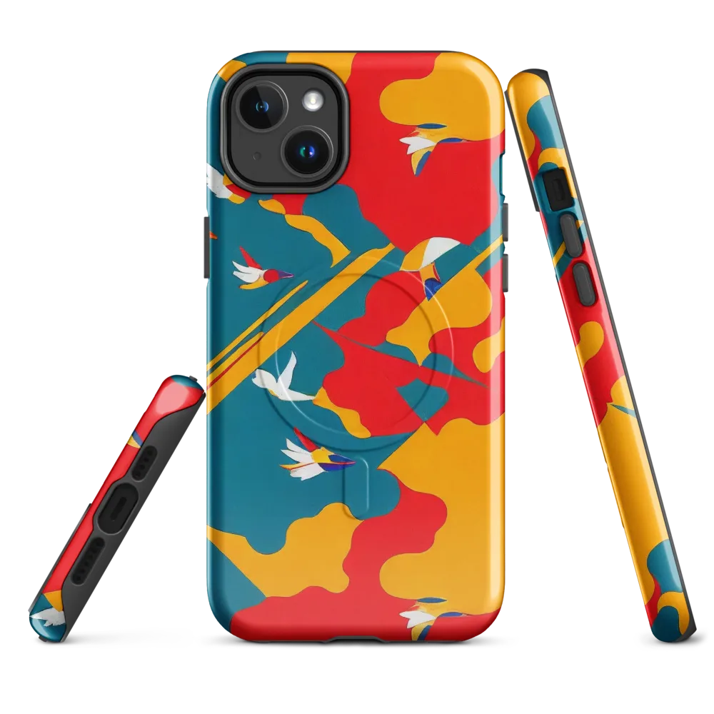 Harlequin Aviary on MagSafe Tough Case for iPhone® — Front