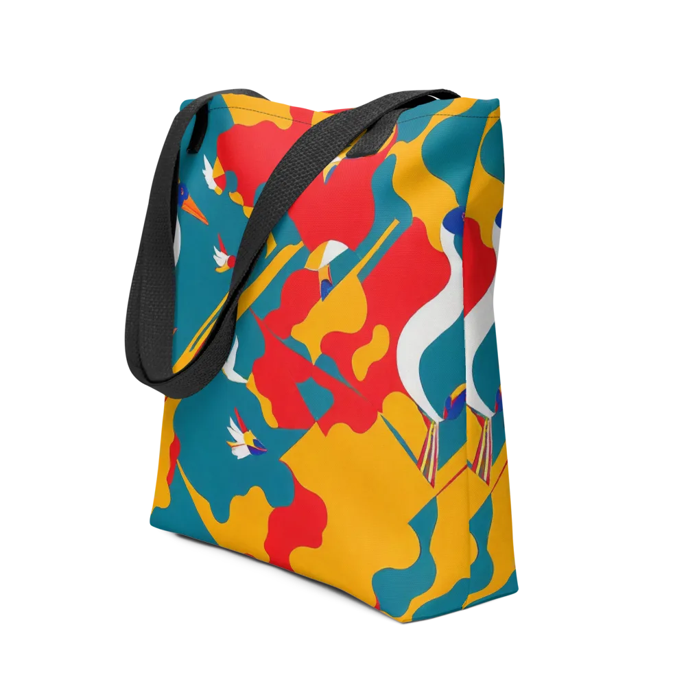 Harlequin Aviary on Tote Bag — Front